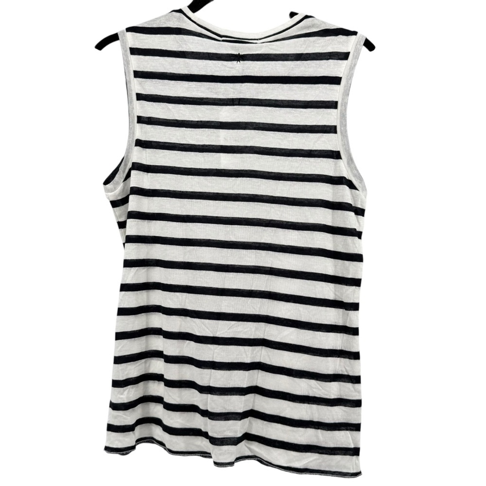 Serra Black and White Striped Tank Top - Picture 2 of 7